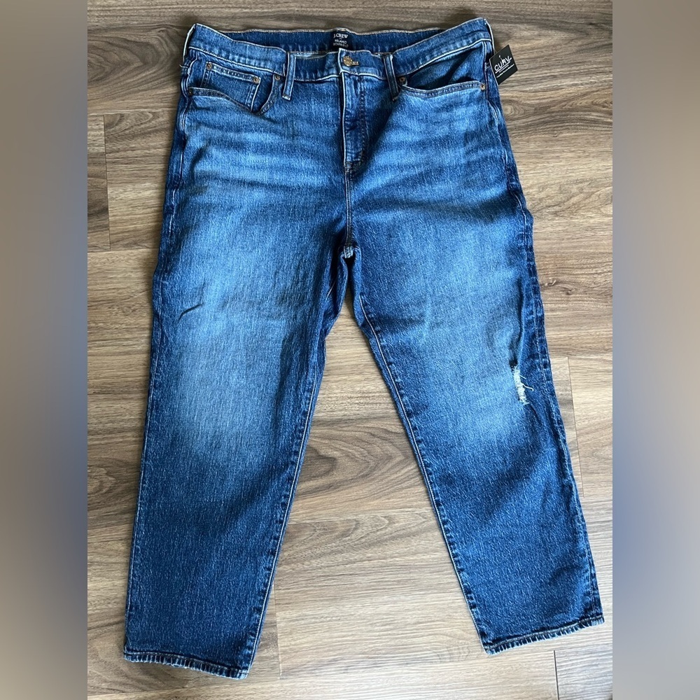 J. Crew Blue Denim Boyfriend Jeans 34 Women